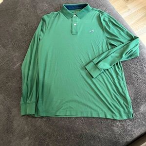 Vineyard Vines Green Long Sleeves Polo, Men’s Size Large
